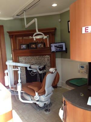 The dental operatories are sparkling clean with modern equipment, computers, and digital X-rays.