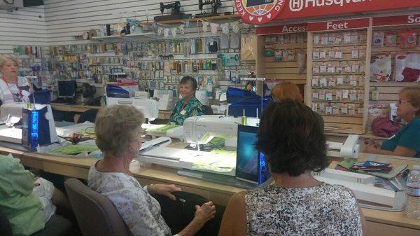 We offer "how to" classes, free when you purchase a sewing machine from us.