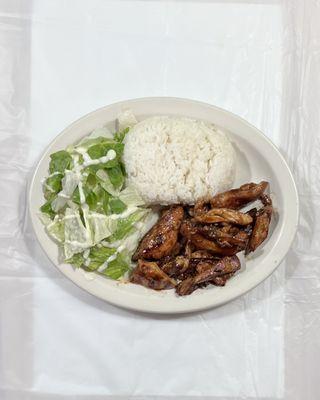 Chicken  Teriyaki with Rice and Salad