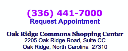 Olmsted Orthodontics is located in Oak Ridge Commons Shopping Center.  Call today to schedule your consultation 336-441-7000.