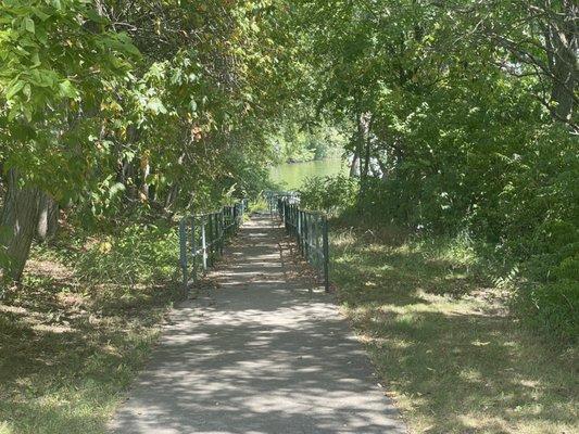 Trail leading to fishing dock