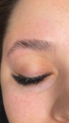 Brow lamination and shaping combo.