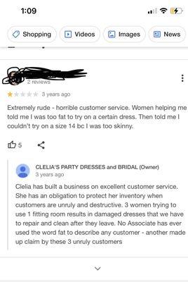 Another review another response.