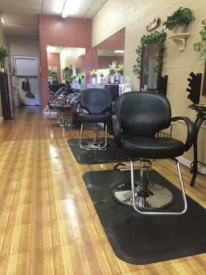 The inside of the salon.