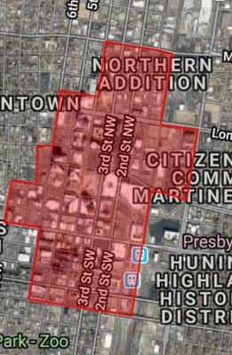 The Bordering Map for the Silver Platinum Neighborhood Association