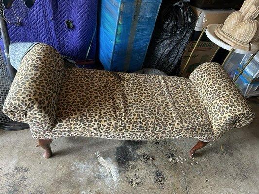 Leopard print children's chaise