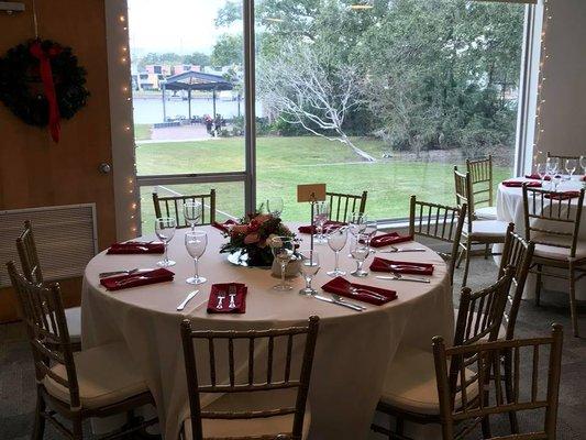 Dining room overlooking the Hillsborough River