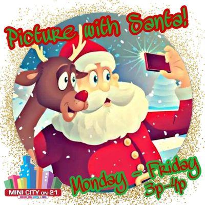 Pictures with Santa will end 12/20/19. 5 more days! :) Happy Holidays! We hope to see you soon! Mon-Fri 3pm-4pm.