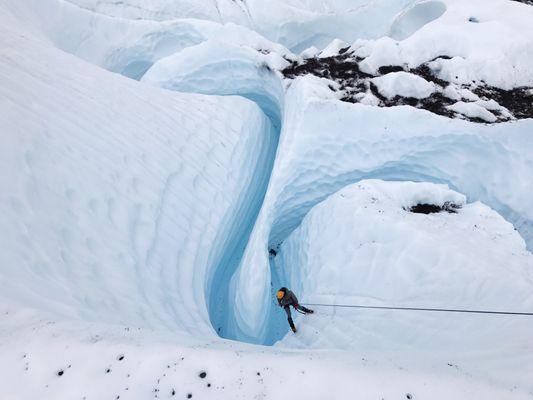 Ice climbing on the Matanuska Glacier.