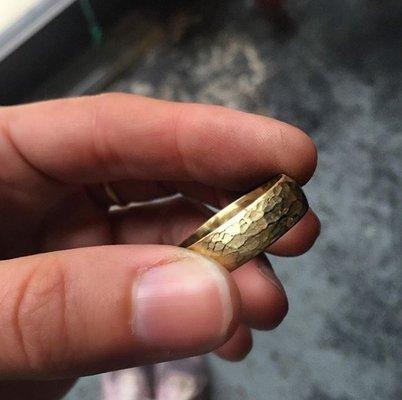 Hand Forged 18k Wedding Ring