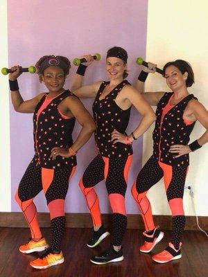 KrazyFitt Instructors Nenge, Kim and Cynthia.