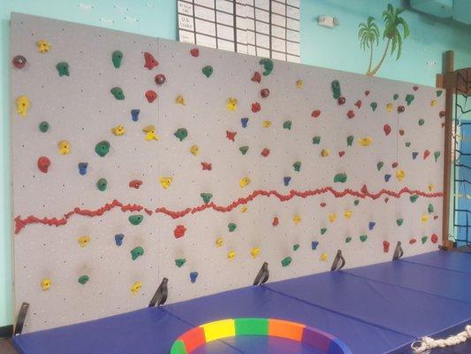 Climbing wall.