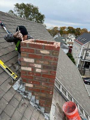 New chimney rebuild and new cap