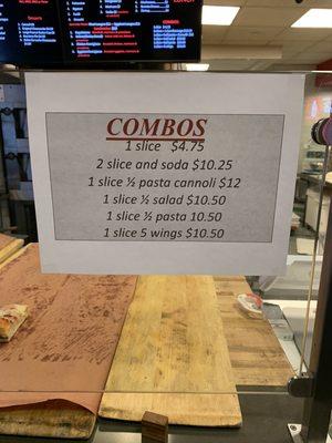 Combo prices