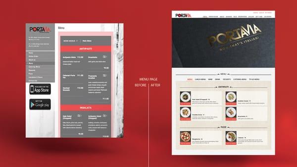 Website Redesign Project - Menu Page