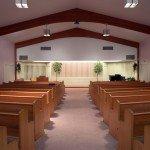 Our chapel seats 160 people. With additional chairs 225 Use of the chapel includes a baby grand piano and a projector.