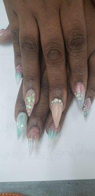 Tina creations design ombré acrylic nails