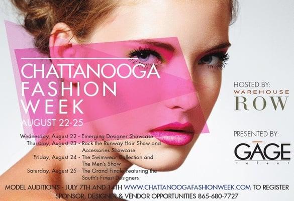 Gage Models & Talent Agency produces both Chattanooga Fashion Week and Knoxville Fashion Week