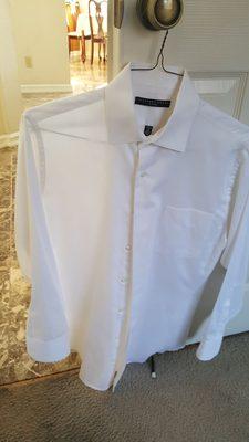 Dress shirt always clean and pressed perfectly