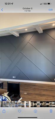 Slant accent wall design