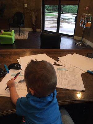 Our next bail agent in training!