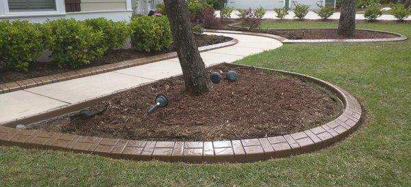 Sandstone and Flagstone mix of colors with basketweave stamp and rustic texture