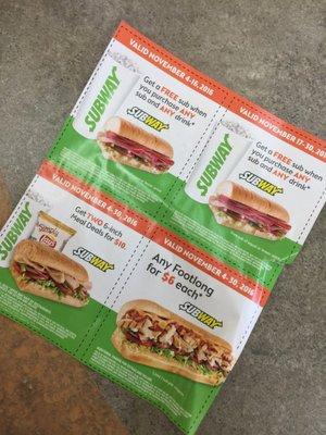 This locations gave out these coupons to come back