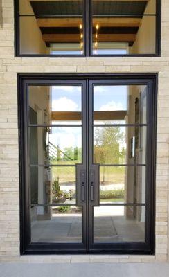 Architectural Modern Thermal Break Iron Entry Door