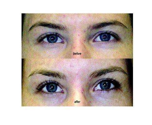 Lashes can be made to look naturally fuller with permanent cosmetic lash enhancement.