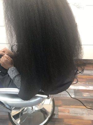 Blow out on natural hair