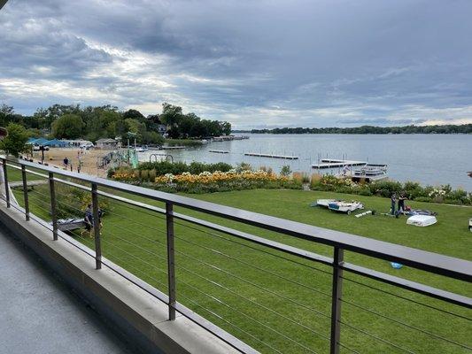 View of Lac La Belle from mid deck