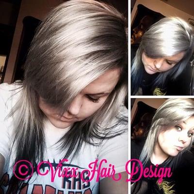 silver grey check out FB Page https://www.facebook.com/vixxhairdesign/ also on pinterest & instagram