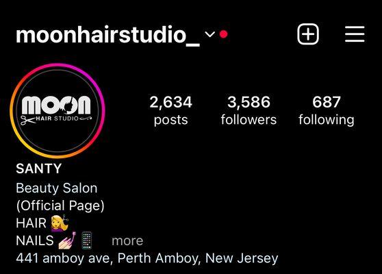 Follow us on Moonhairstudio_