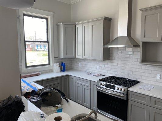 New construction kitchen