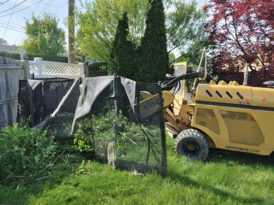 Netting pounded into the ground prevented collateral damage.