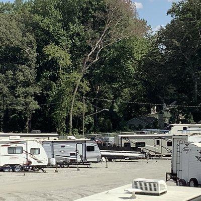 Our lot is well organized to make parking your boat or RV quick and easy!