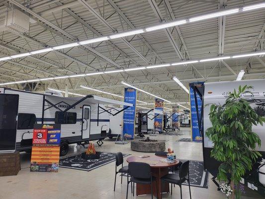 Want to view RVs indoors? Shop Wilkins RV of Clay's indoor showroom.