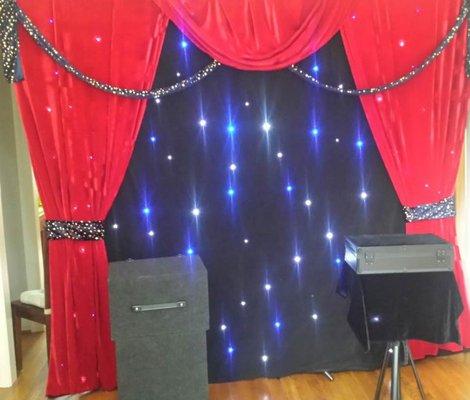 Back drop for indoor events provides added value!