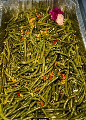 Garlicky green beans