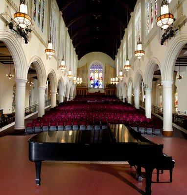 The Franco Center, with Two Steinway Grands, features top Painists from around the world throughout the year! Performance Hall