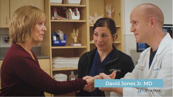 David Jones Jr. MD with patient