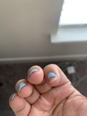 Nails lifting 1 week after getting them done. Not sealed at all.