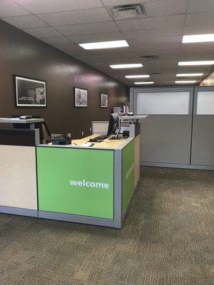 Reception area of H&R Block