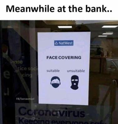 Lol not at this bank but funny bank signage