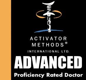 Dr. Erickson is an Advanced Proficiency Rated Doctor for the Activator Method.