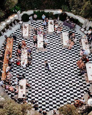 View from above of the patio.