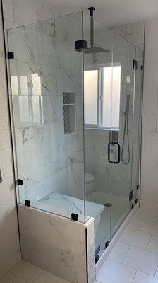 Custom made shower glass