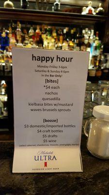 Happy Hour 7 days a week!