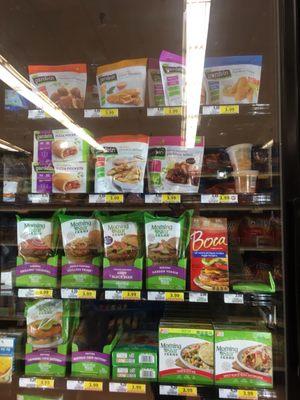 Small but decent selection of frozen faux meat