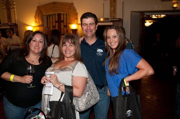 Mark Mays from Estrella Creek Winery posing with a few of his fans